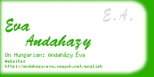 eva andahazy business card