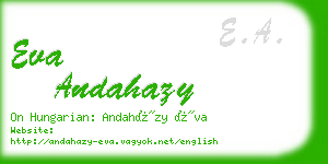 eva andahazy business card